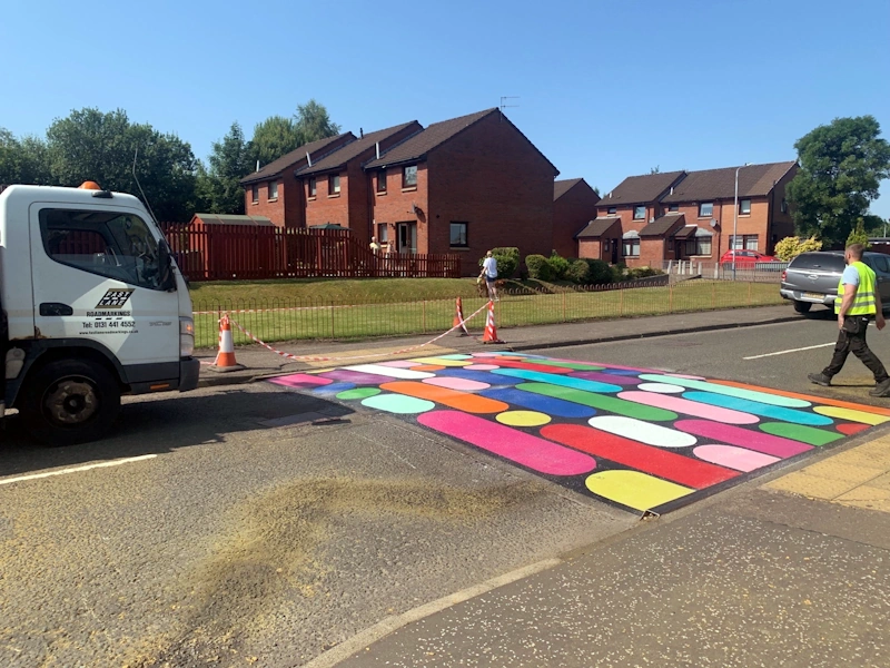 Decorative road Crossing, Dumbarton Council 